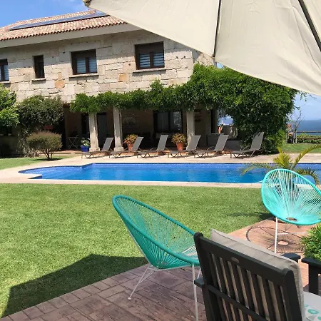 Villa Casa Da Lomba Piscina Y Vistas Al Mar En Baiona