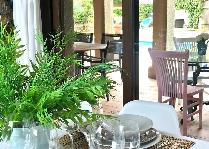 Casa Da Lomba Piscina Y Vistas Al Mar En * Baiona