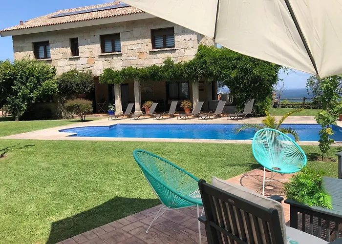 Βίλα Casa Da Lomba Piscina Y Vistas Al Mar En Baiona