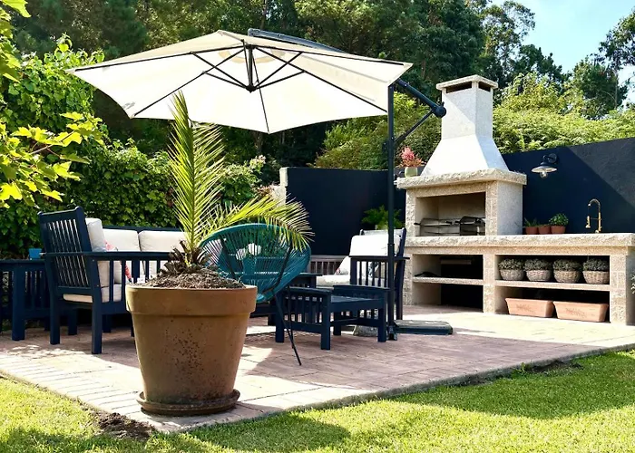 Βίλα Casa Da Lomba Piscina Y Vistas Al Mar En Baiona